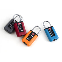 Load image into Gallery viewer, Customs Code Lock for Travel Luggage Password Changeable Black Lock Contrast Design Padlock 3 Digit Combination Lock
