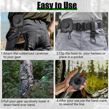 Load image into Gallery viewer, Outdoor Super Quiet Retractablebow And Arrow Puller Gear Jack With Hook Hand Crank Shrink Rope Hunting Supplies
