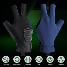 Load image into Gallery viewer, 1PC Professional Three-Finger Billiard Gloves For Left Hand Non-Slip Breathable Leak Finger Sports Gloves Self-Adhesive Cloth Fixed Billiard Supplies
