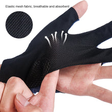 Load image into Gallery viewer, 1PC Professional Three-Finger Billiard Gloves For Left Hand Non-Slip Breathable Leak Finger Sports Gloves Self-Adhesive Cloth Fixed Billiard Supplies

