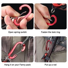 Load image into Gallery viewer, 1PC Outdoor Portable Lure Pole Hanger With Hook Buckle Aluminum Alloy Mini Pole Clamp Fishing Accessories
