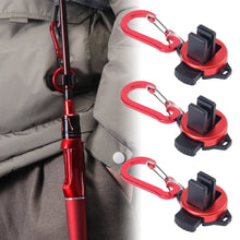 Load image into Gallery viewer, 1PC Outdoor Portable Lure Pole Hanger With Hook Buckle Aluminum Alloy Mini Pole Clamp Fishing Accessories
