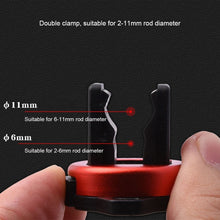 Load image into Gallery viewer, 1PC Outdoor Portable Lure Pole Hanger With Hook Buckle Aluminum Alloy Mini Pole Clamp Fishing Accessories
