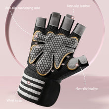 Load image into Gallery viewer, 1 Pair Half Finger Fitness Gloves With Pressure Wrist Strap Non-Slip Wear-Resistant Outdoor Sports Cycling Gloves
