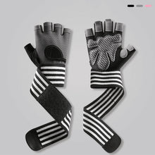 Load image into Gallery viewer, 1 Pair Half Finger Fitness Gloves With Pressure Wrist Strap Non-Slip Wear-Resistant Outdoor Sports Cycling Gloves
