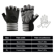 Load image into Gallery viewer, 1 Pair Half Finger Fitness Gloves With Pressure Wrist Strap Non-Slip Wear-Resistant Outdoor Sports Cycling Gloves
