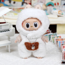 Load image into Gallery viewer, For 17cm Labubu Clothes Pendant Doll Outfit Clothes Monster Tail Heart Labubu Change To Zimomo Angel Cute Doll Clothes Toy Gift
