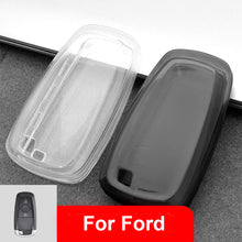 Load image into Gallery viewer, TPU Soft Car Transparent Key Case Remote Control Protect Cover Auto Accessories For Ford Edge Fusion Mustang Explorer F150 F250 F350 Ecosport
