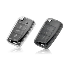 Load image into Gallery viewer, TPU Soft Car Transparent Key Case Remote Control Protect Cover Auto Accessories For VW Volkswagen SEAT Ateca Leon FR 2 Ibiza Golf 7 MK7 Tiguan MK2 Skoda Octavia
