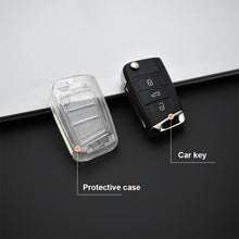 Load image into Gallery viewer, TPU Soft Car Transparent Key Case Remote Control Protect Cover Auto Accessories For VW Volkswagen SEAT Ateca Leon FR 2 Ibiza Golf 7 MK7 Tiguan MK2 Skoda Octavia
