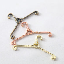 Load image into Gallery viewer, Dollhouse Retro Metal Hanger Cotton Doll Small Cloth Barbie Pet Clothes Storage Clothes Support
