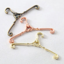 Load image into Gallery viewer, Dollhouse Retro Metal Hanger Cotton Doll Small Cloth Barbie Pet Clothes Storage Clothes Support
