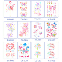 Load image into Gallery viewer, Single Colored Butterfly Tattoo Sticker Waterproof Durable Simulation Dopamine Girl Ins Simple Cute Washable Tattoo Sticker
