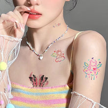 Load image into Gallery viewer, Single Colored Butterfly Tattoo Sticker Waterproof Durable Simulation Dopamine Girl Ins Simple Cute Washable Tattoo Sticker
