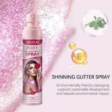 Load image into Gallery viewer, 100ml Body Glitter Highlighter Shiny Glitter Spray Body Spray Womens Face Glitter Quick-Dry Waterproof Fairy Body Shimmery Spray
