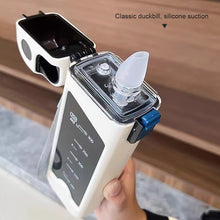 Load image into Gallery viewer, 350ml Plastic Water Bottle Leak-proof Square Cup Sports Bottle with Lockable Lid Measurements for Outdoor Sports Travel Cup
