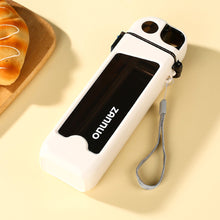 Load image into Gallery viewer, 350ml Plastic Water Bottle Leak-proof Square Cup Sports Bottle with Lockable Lid Measurements for Outdoor Sports Travel Cup
