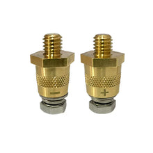 Load image into Gallery viewer, Pair M6 M8 Car Battery Pole Adapter Brass Battery Terminal Connector Thread Positive Negative Battery Post Connector Terminal Adapter
