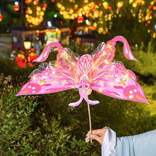 Load image into Gallery viewer, New Year Gift Kids DIY Glowing Butterfly Wings Set with Light Girls Butterfly Dress Party Costume Children Fairy Props Christmas
