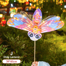 Load image into Gallery viewer, New Year Gift Kids DIY Glowing Butterfly Wings Set with Light Girls Butterfly Dress Party Costume Children Fairy Props Christmas
