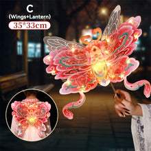 Load image into Gallery viewer, New Year Gift Kids DIY Glowing Butterfly Wings Set with Light Girls Butterfly Dress Party Costume Children Fairy Props Christmas
