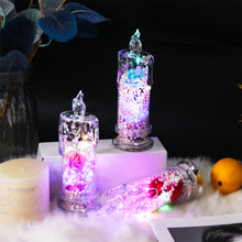 Load image into Gallery viewer, Flameless LED Electronic Candle Light Clear Rose Night Light Valentines Day Gift Romantic Atmosphere Light Bedroom Home Decor
