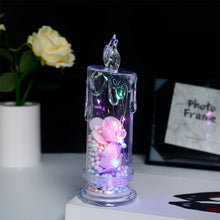 Load image into Gallery viewer, Flameless LED Electronic Candle Light Clear Rose Night Light Valentines Day Gift Romantic Atmosphere Light Bedroom Home Decor
