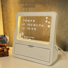 Load image into Gallery viewer, LED Desk Lamp Acrylic Notepad Home Tips Message Board Table Desk Lamp Student Bedroom Reading Lamp Room Lighting
