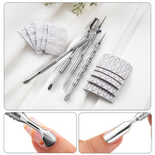 Load image into Gallery viewer, Double-ended Stainless Steel Manicure Steel Push Exfoliating Skin Polishing Nails Spot Drill Multifunctional Nail Art Accessory
