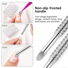 Load image into Gallery viewer, Double-ended Stainless Steel Manicure Steel Push Exfoliating Skin Polishing Nails Spot Drill Multifunctional Nail Art Accessory
