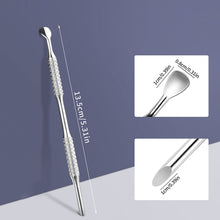 Load image into Gallery viewer, Double-ended Stainless Steel Manicure Steel Push Exfoliating Skin Polishing Nails Spot Drill Multifunctional Nail Art Accessory
