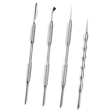 Load image into Gallery viewer, Double-ended Stainless Steel Manicure Steel Push Exfoliating Skin Polishing Nails Spot Drill Multifunctional Nail Art Accessory
