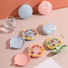 Load image into Gallery viewer, Plastic Portable Medicine Box Moistureproof Dustproof Sealed Divided Pill Box Large Capacity Medicine Jewelry Storage Box
