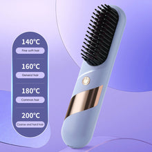 Load image into Gallery viewer, Negative Ion Wireless Hair Straightener Rechargeable Portable Dual-purpose Ceramic Heating Hair Straightener Curling Iron
