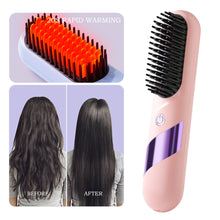 Load image into Gallery viewer, Negative Ion Wireless Hair Straightener Rechargeable Portable Dual-purpose Ceramic Heating Hair Straightener Curling Iron
