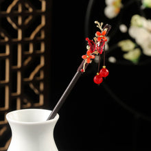 Load image into Gallery viewer, Tassel Hairpin Multiple Flower Shapes Wooden Updo Hair Clasp Retro Minimalist Temperamental Headwear Hair Accessory for Women

