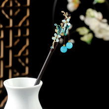 Load image into Gallery viewer, Tassel Hairpin Multiple Flower Shapes Wooden Updo Hair Clasp Retro Minimalist Temperamental Headwear Hair Accessory for Women
