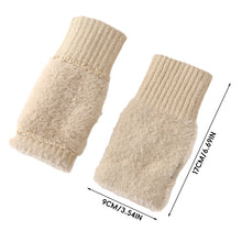 Load image into Gallery viewer, Thickened Fleece-lined Gloves Autumn Winter Warm Winterproof Half-finger Gloves Comfortable Soft Fabric Gloves for Adults

