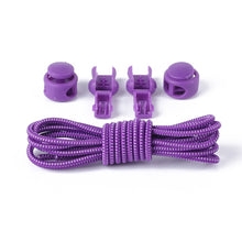 Load image into Gallery viewer, Colorful Elastic Band Round Spring Buckle Shoelaces Easy Convenient No-tie Shoelaces Casual Sports Shoes Shoelaces for Adult Children
