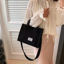 Load image into Gallery viewer, Multicoloured Corduroy Handbag Adjustable Shoulder Bag Comfortable Portable Large Capacity Wrist Bag Casual Crossbody Bag
