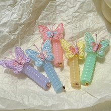 Load image into Gallery viewer, Embroidered Butterfly Telephone Wire Hair Band Simple Sweet Braided Hair Tie Highly Elastic Creative Ponytail Headwear
