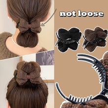 Load image into Gallery viewer, Simple Fabric Bowknot Hair Clip Sweet Temperamental Updo Hairpin Hair Claw Clip Headwear Hair Clip Hair Accessory for Women
