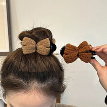Load image into Gallery viewer, Simple Fabric Bowknot Hair Clip Sweet Temperamental Updo Hairpin Hair Claw Clip Headwear Hair Clip Hair Accessory for Women

