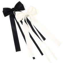 Load image into Gallery viewer, Multicoloured Double Ribbon Bowknot Hair Clip Simple Temperamental Ponytail Hairpin Headwear Hair Accessories for Women
