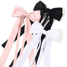 Load image into Gallery viewer, Multicoloured Double Ribbon Bowknot Hair Clip Simple Temperamental Ponytail Hairpin Headwear Hair Accessories for Women
