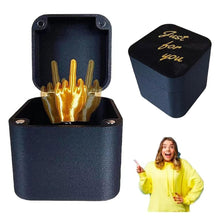 Load image into Gallery viewer, Middle Finger InBox Creative Funny Decorative Crafts 3D Printing Middle Finger Christmas Gift Boxs Family Game Gift Funny Toy
