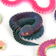 Load image into Gallery viewer, Luminous 30cm 3D Printed Cobra Snake Decoration 3D Printed Animals Desk Accessories Room Decor Office Table Snake Year Ornament
