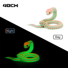 Load image into Gallery viewer, Luminous 30cm 3D Printed Cobra Snake Decoration 3D Printed Animals Desk Accessories Room Decor Office Table Snake Year Ornament
