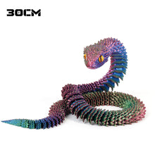 Load image into Gallery viewer, Luminous 30cm 3D Printed Cobra Snake Decoration 3D Printed Animals Desk Accessories Room Decor Office Table Snake Year Ornament
