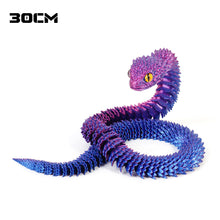 Load image into Gallery viewer, Luminous 30cm 3D Printed Cobra Snake Decoration 3D Printed Animals Desk Accessories Room Decor Office Table Snake Year Ornament
